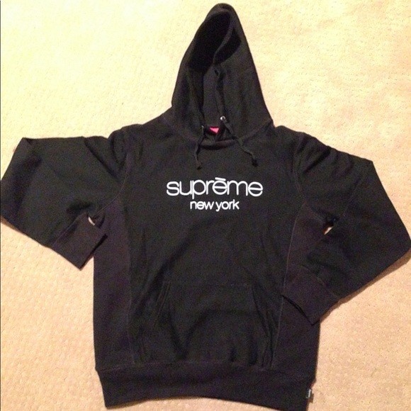 Supreme New York hoodie 正規商品販売店 black Hooded NewYork SUPREME パーカー